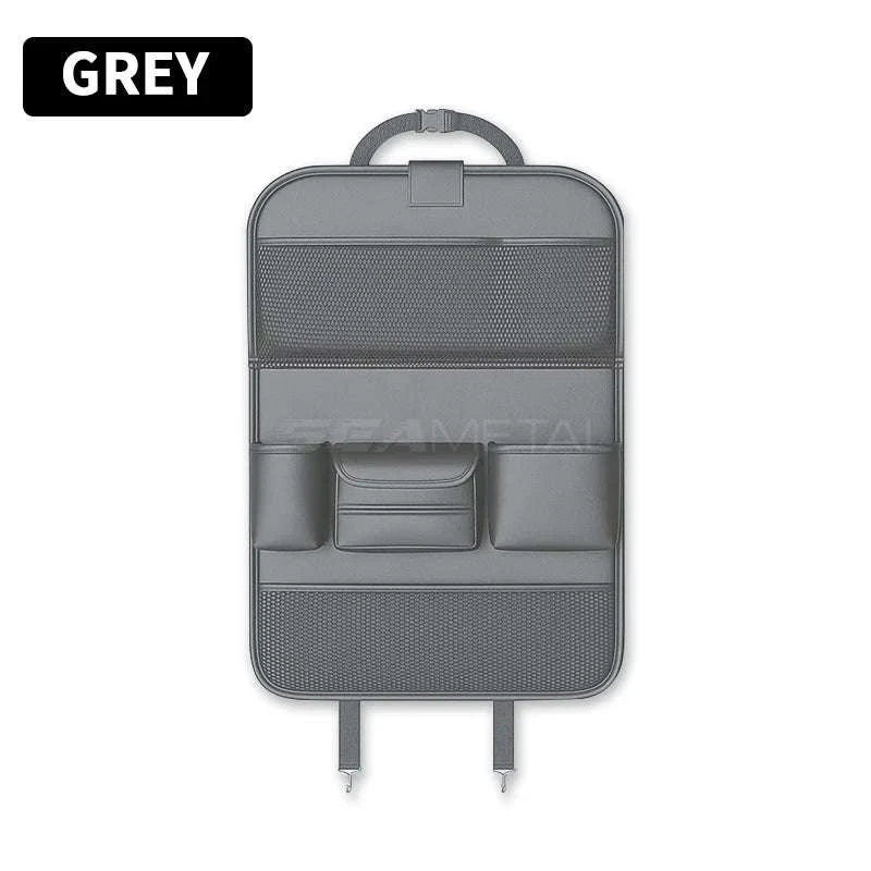 Car Seat Back Organizer with Foldable Tray-black 1pc