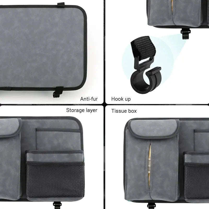 Car Seat Back Organizer with Multi-Pocket Storage-Brown 1 PC