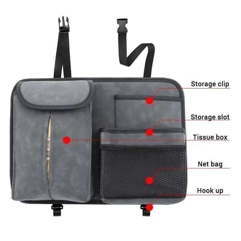 Car Seat Back Organizer with Multi-Pocket Storage-Brown 1 PC