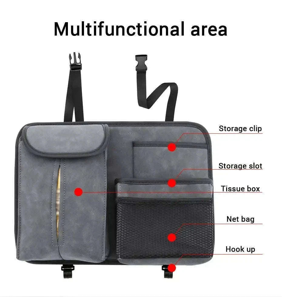 Car Seat Back Organizer with Multi-Pocket Storage-Brown 1 PC