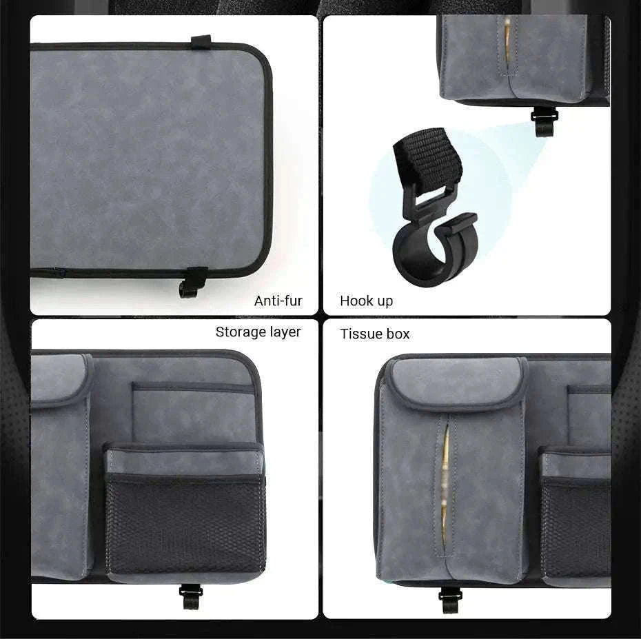 Car Seat Back Organizer with Multi-Pocket Storage-Brown 1 PC
