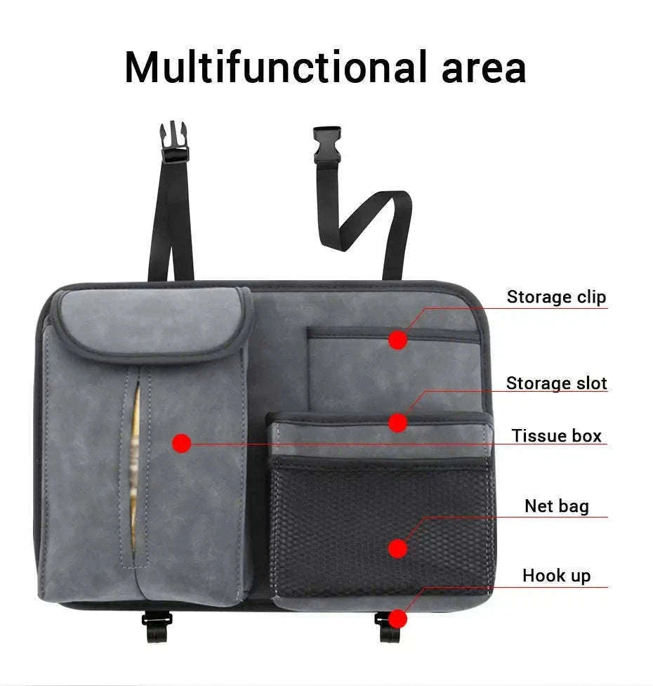 Car Seat Back Organizer with Multi-Pocket Storage-Brown 1 PC