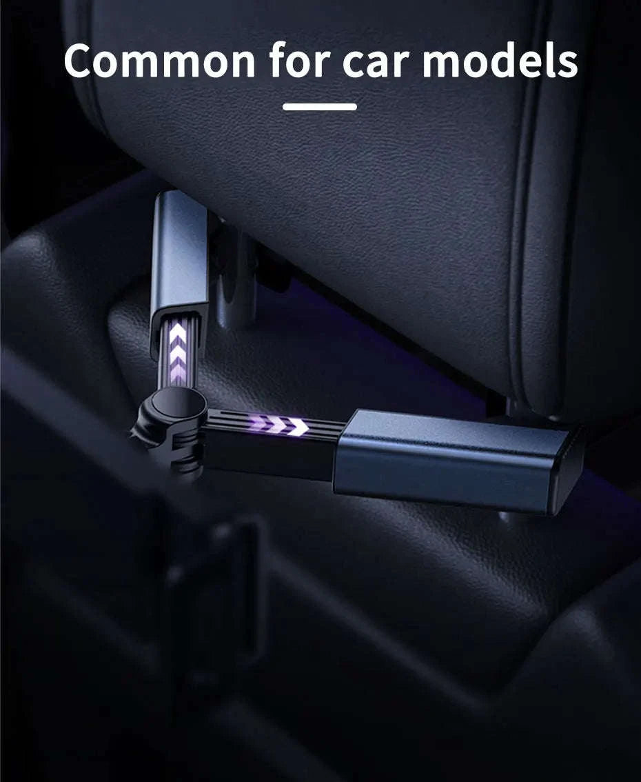 Car Seat Back Phone Holder Rear Row Tablet Mount-black