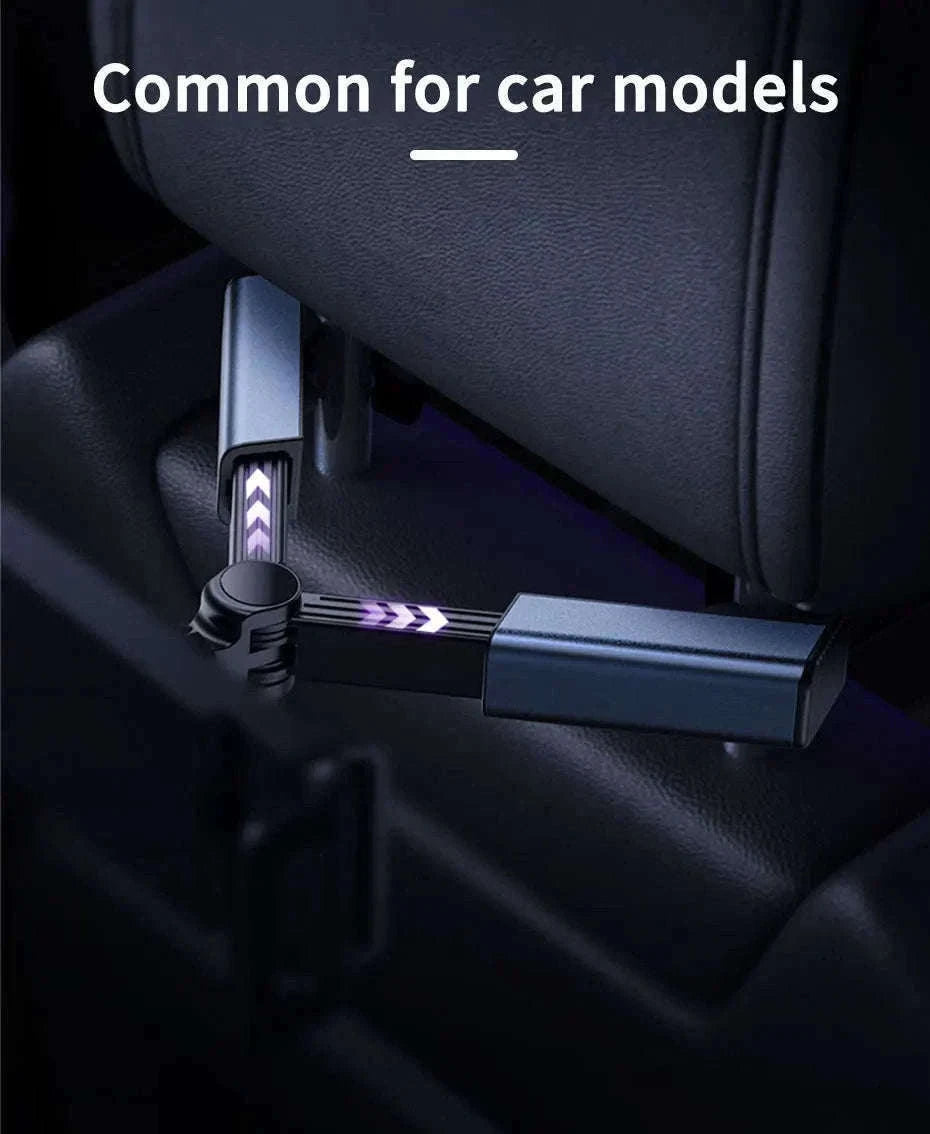 Car Seat Back Phone Holder Rear Row Tablet Mount-black