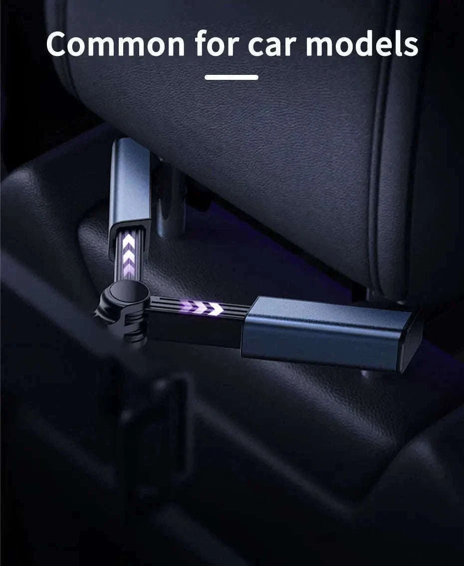 Car Seat Back Phone Holder Rear Row Tablet Mount-black
