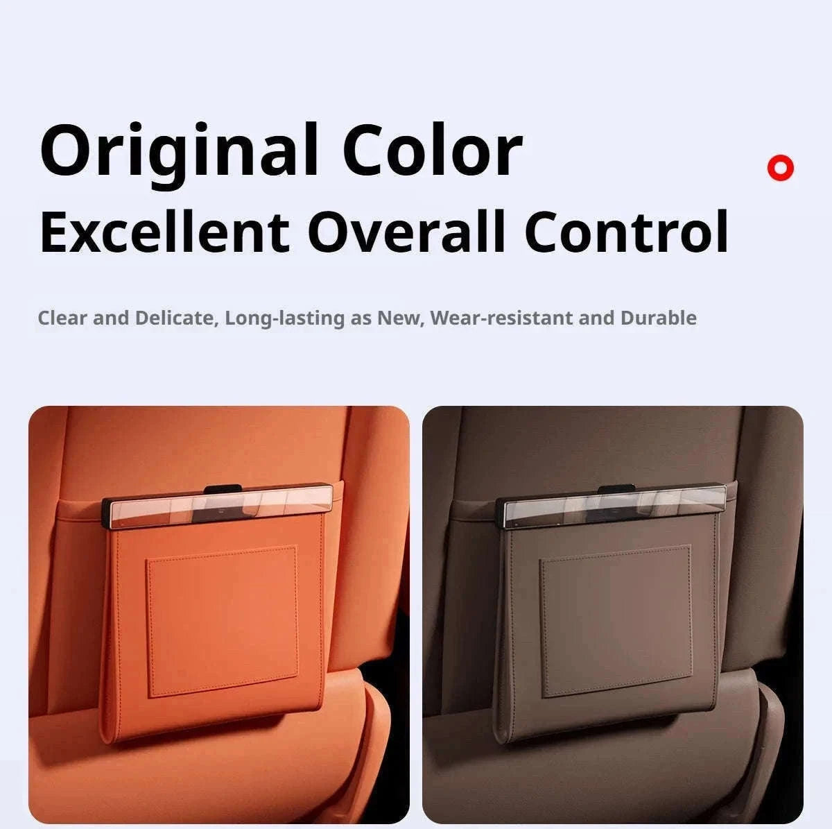 Car Seat Back Trash Can with Magnetic Lid-Orange