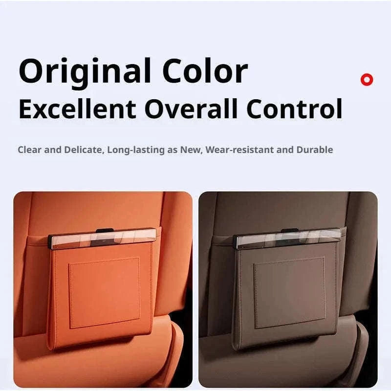 Car Seat Back Trash Can with Magnetic Lid-Orange