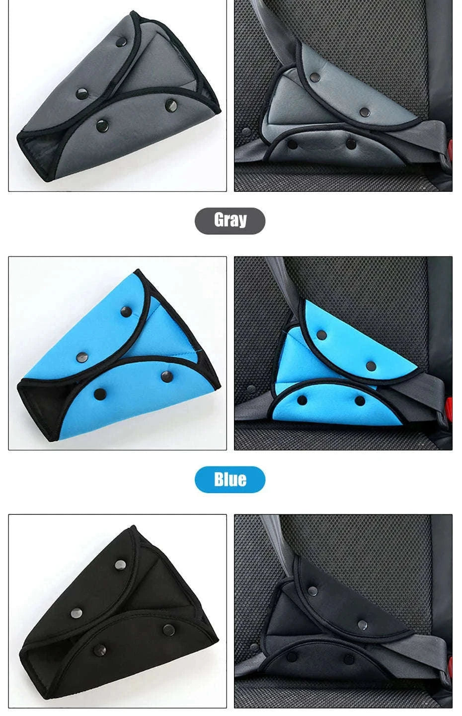Car Seat Belt Adjuster for Kids Triangle Positioner-Red
