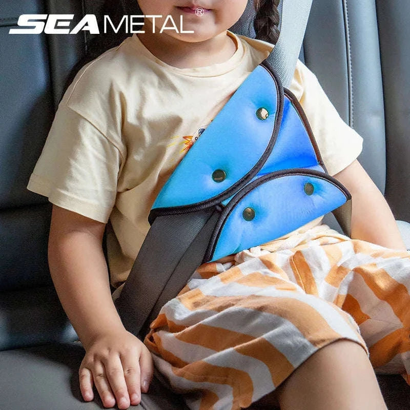 Car Seat Belt Adjuster for Kids Triangle Positioner-Red
