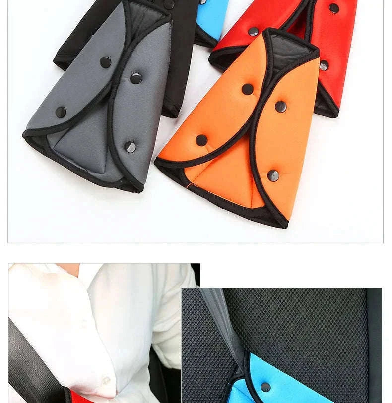 Car Seat Belt Adjuster for Kids Triangle Positioner-Red