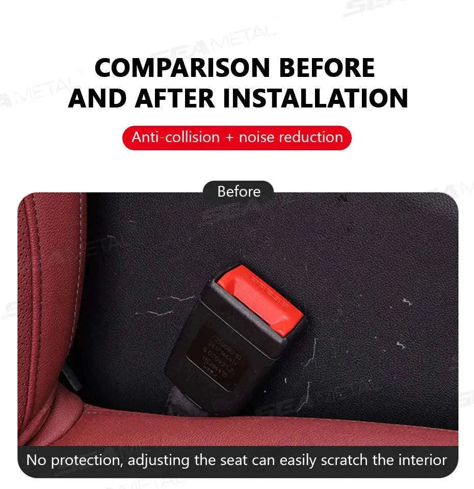 Car Seat Belt Buckle Cover Anti-Scratch Protector-Black 1pc