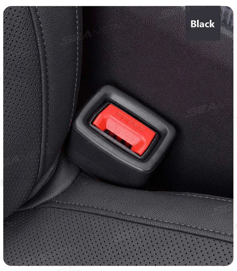 Car Seat Belt Buckle Cover Anti-Scratch Protector-Black 1pc