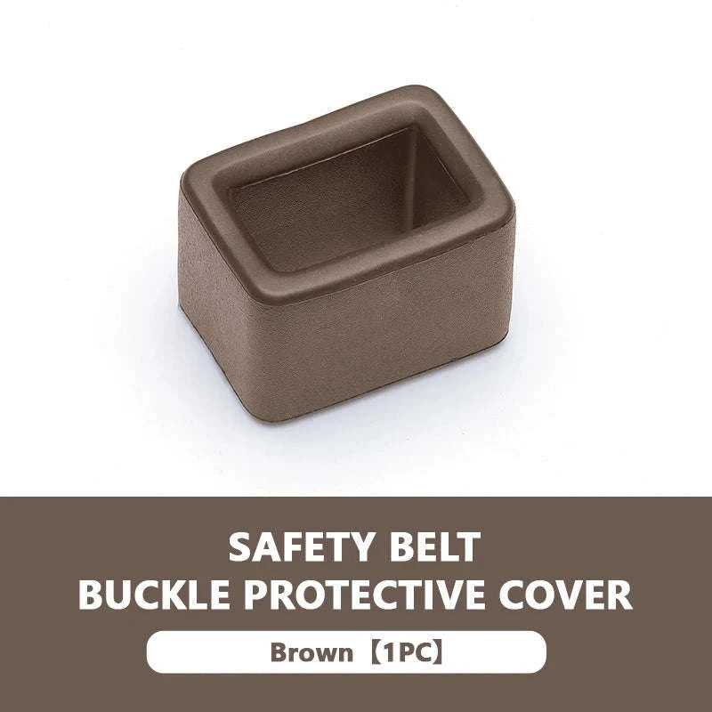 Car Seat Belt Buckle Protector Anti-Scratch Universal-Red 1pc