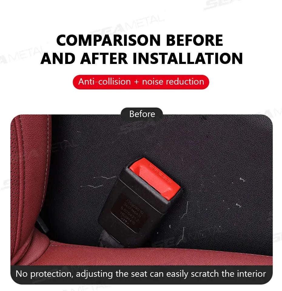 Car Seat Belt Buckle Protector Anti-Scratch Universal-Red 1pc