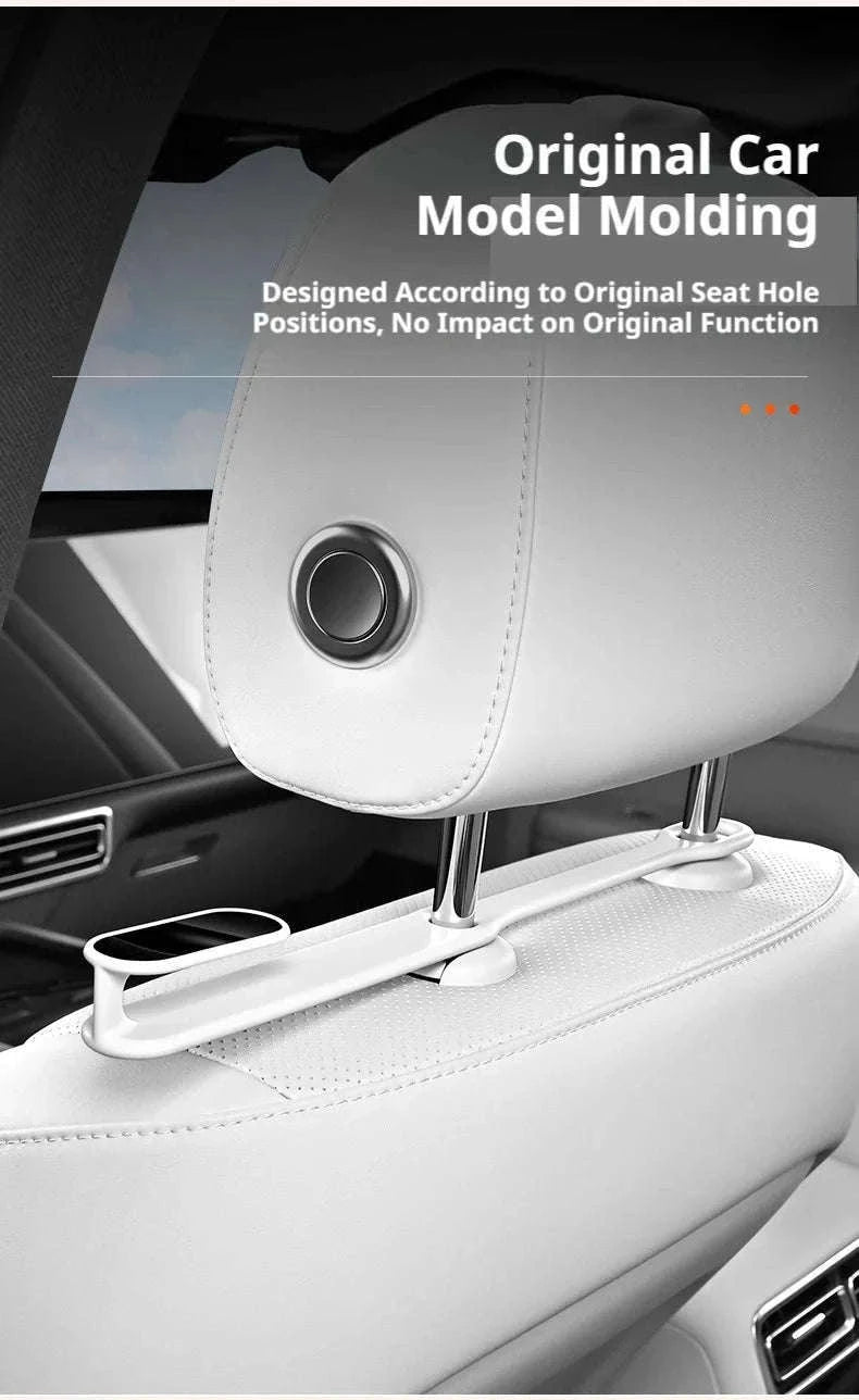 Car Seat Belt Holder Headrest Seat Belt Fastener-White 2pcs