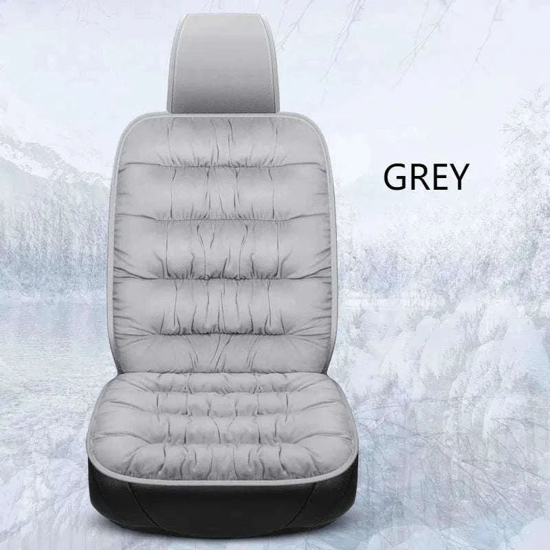 Car Seat Cushion Seat Cover Full Set for Winter Comfort-3PCS Grey
