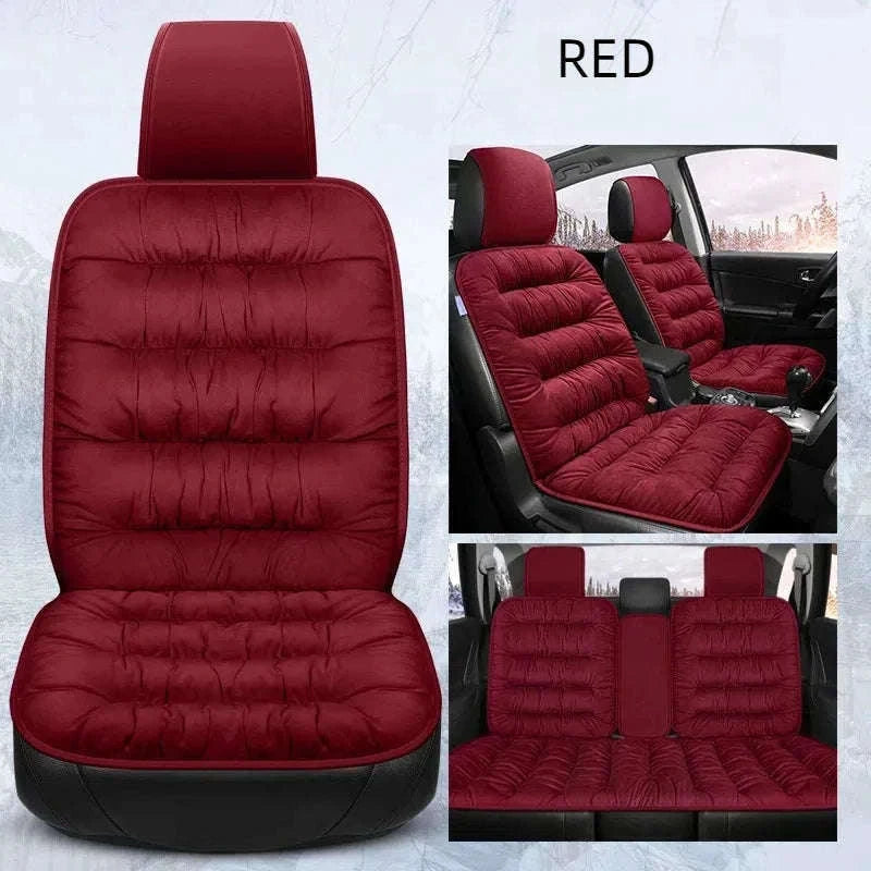 Car Seat Cushion Seat Cover Full Set for Winter Comfort-3PCS Grey