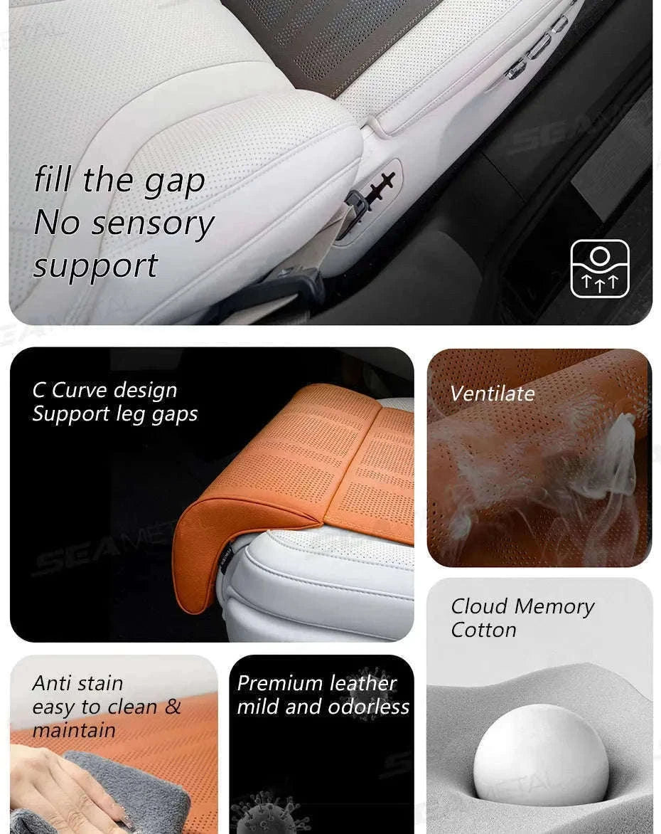 Car Seat Cushion with Leg Support-Beige