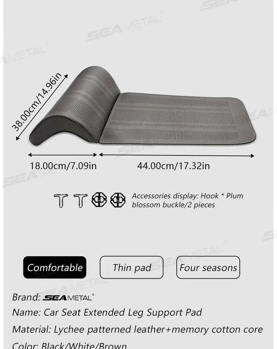 Car Seat Cushion with Leg Support-Beige