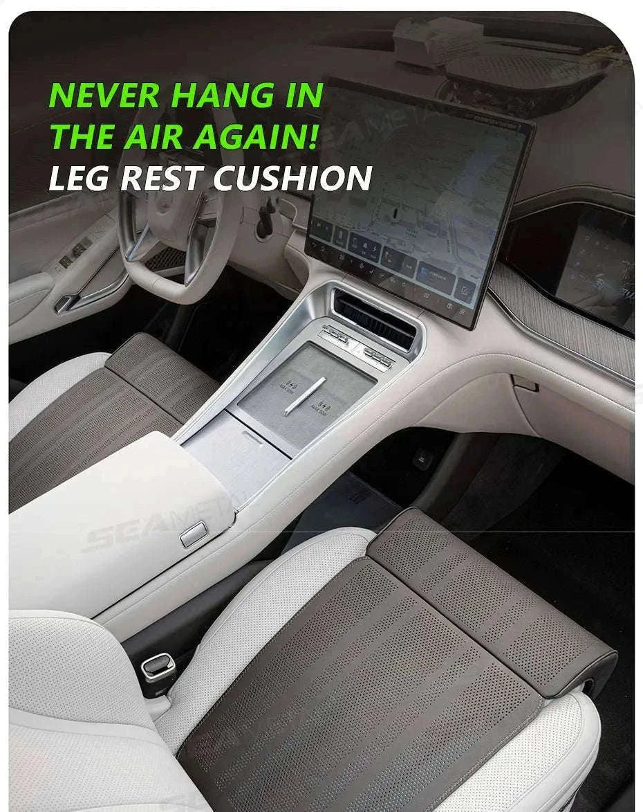 Car Seat Cushion with Leg Support-Beige