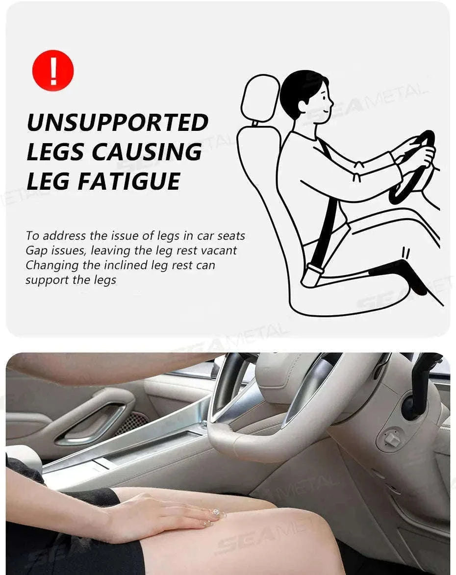 Car Seat Cushion with Leg Support-Beige