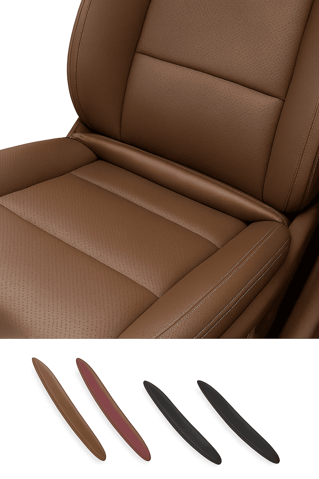 Car Seat Gap Filler Elastic Polyurethane Seat Crevice Strip-brown 2pcs