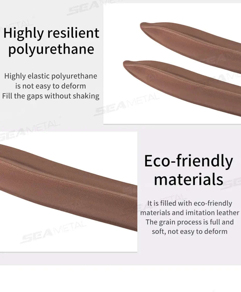 Car Seat Gap Filler Elastic Polyurethane Seat Crevice Strip-brown 2pcs
