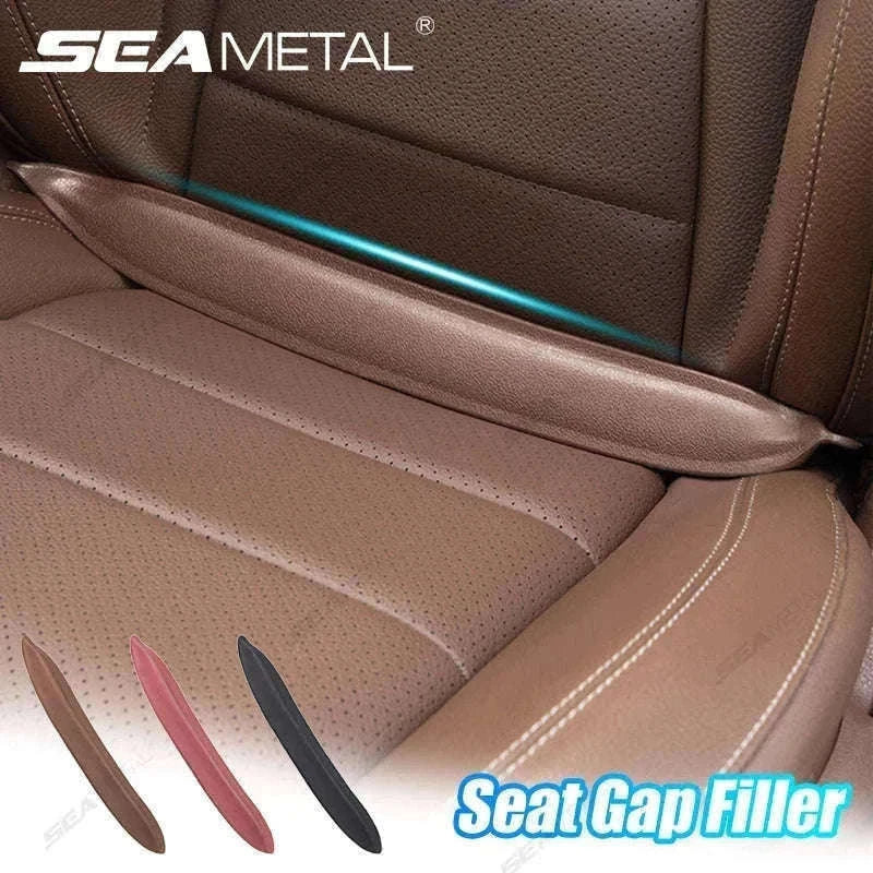 Car Seat Gap Filler Elastic Polyurethane Seat Crevice Strip-brown 2pcs