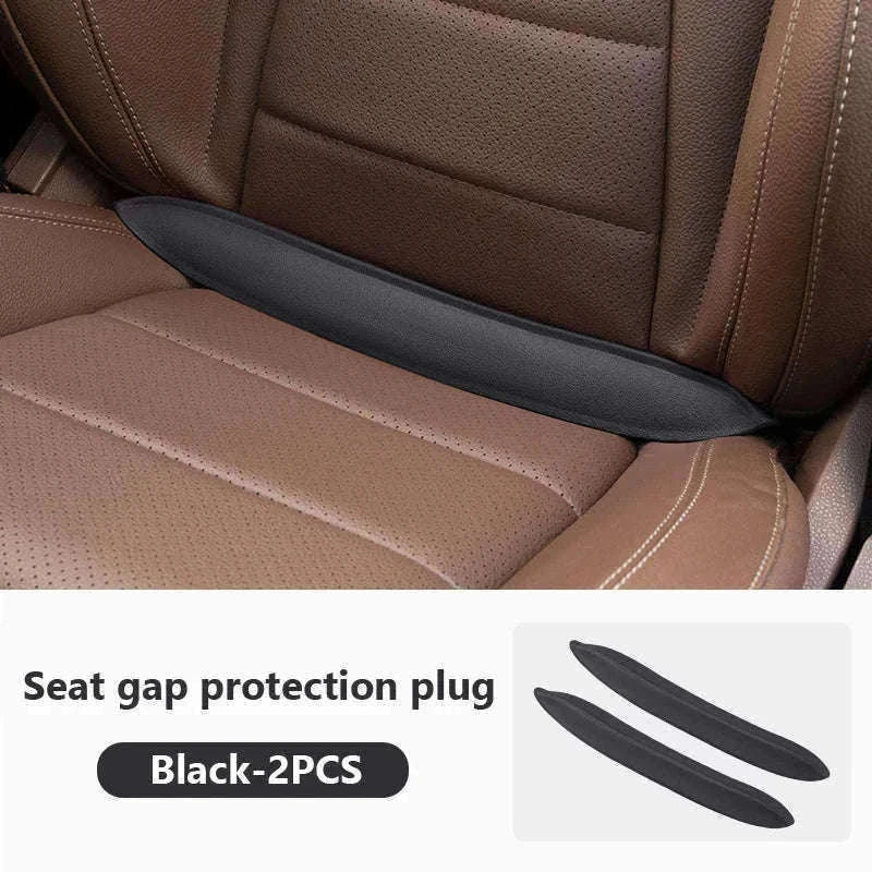 Car Seat Gap Filler Elastic Polyurethane Seat Crevice Strip-brown 2pcs