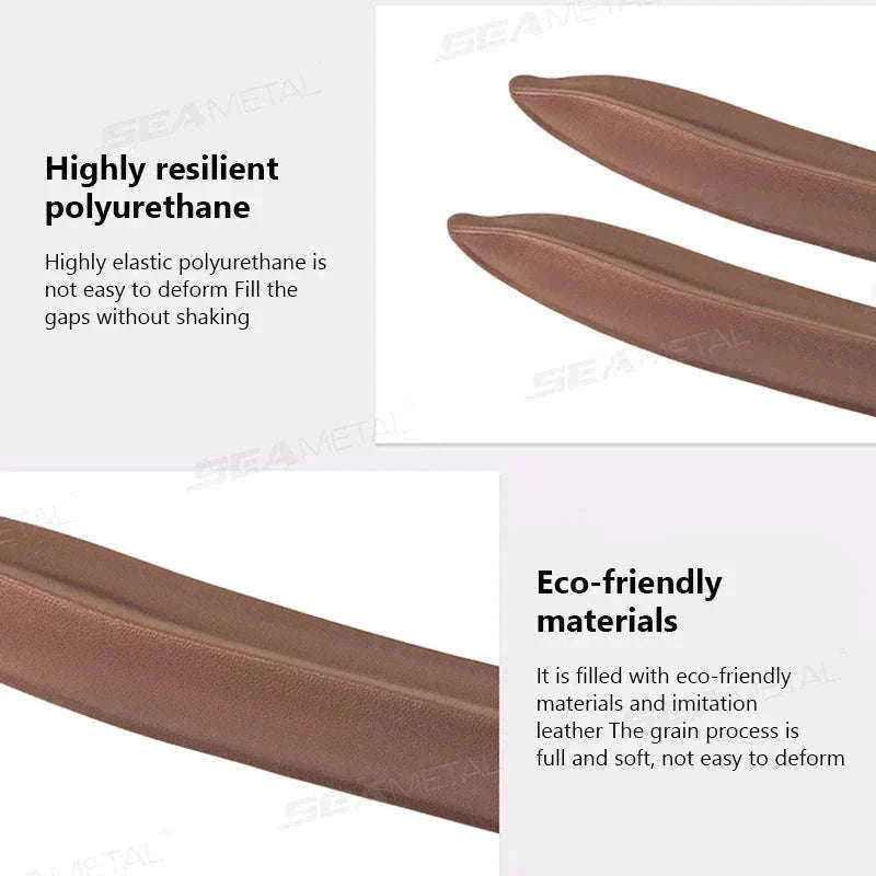 Car Seat Gap Filler Elastic Polyurethane Seat Crevice Strip-brown 2pcs