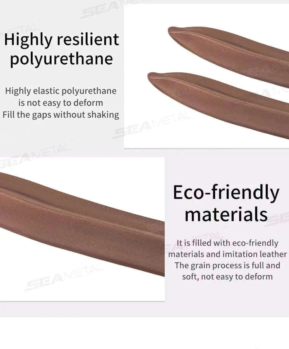 Car Seat Gap Filler Elastic Polyurethane Seat Crevice Strip-brown 2pcs