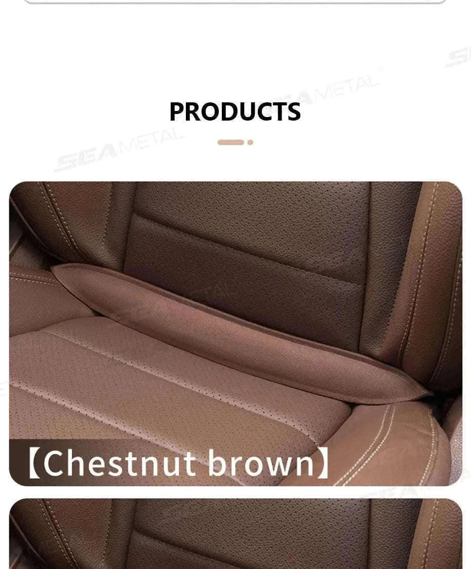 Car Seat Gap Filler Elastic Polyurethane Seat Crevice Strip-brown 2pcs