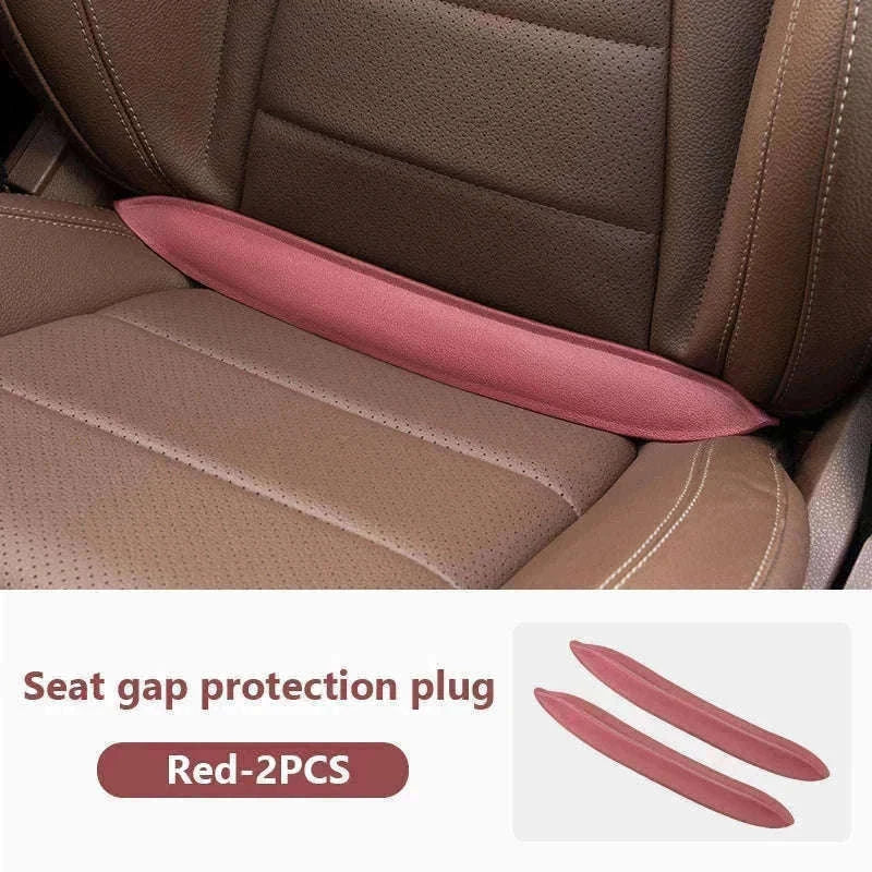 Car Seat Gap Filler Elastic Polyurethane Seat Crevice Strip-brown 2pcs