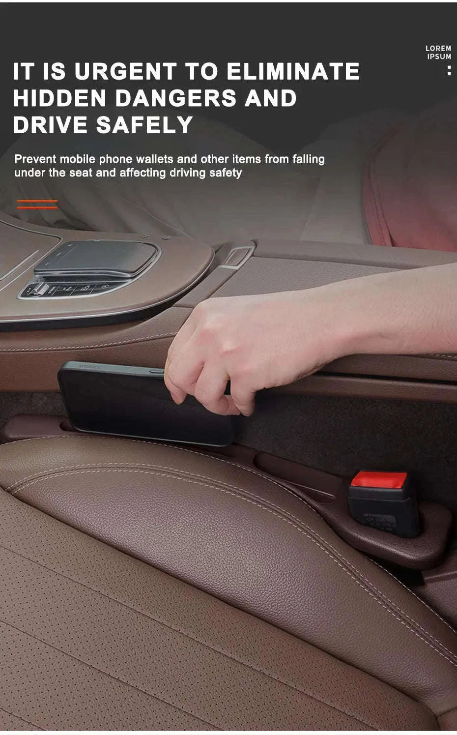 Car Seat Gap Filler Strip-2 pcs