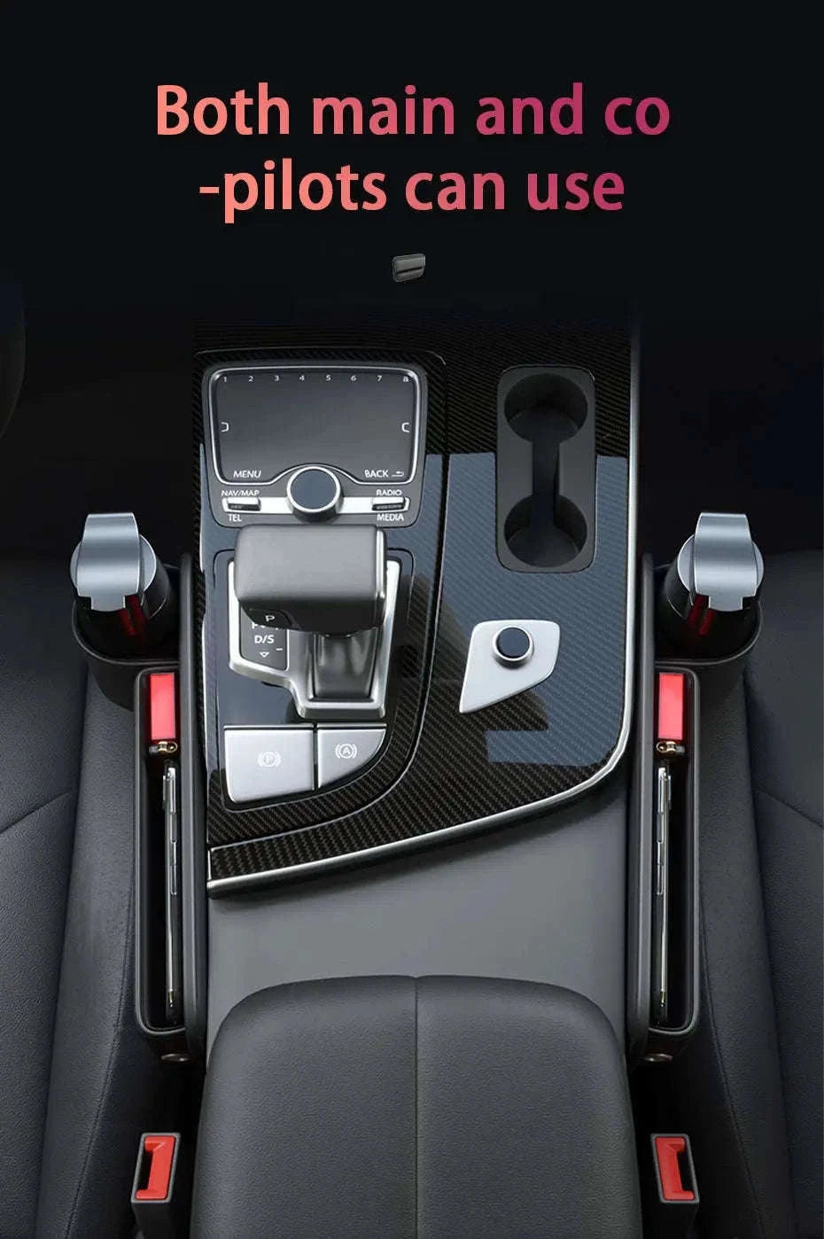 Car Seat Gap Organizer with Cup Holder-for Main seat
