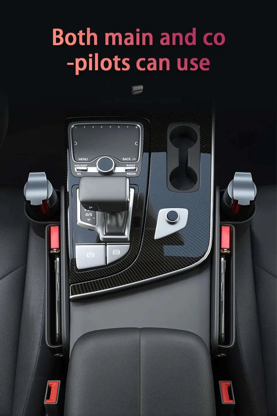 Car Seat Gap Organizer with Cup Holder-for Main seat