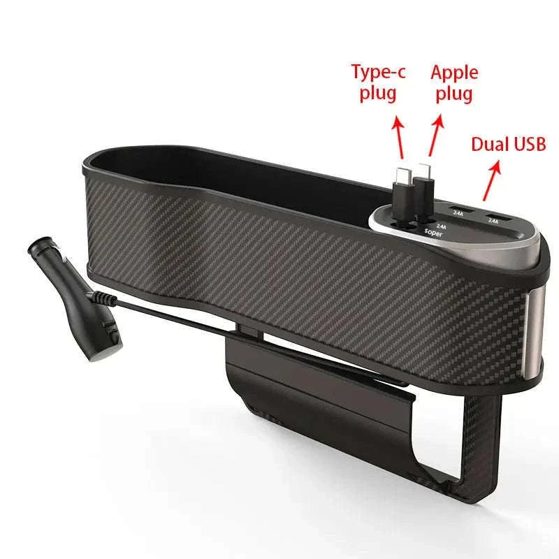 Car Seat Gap Organizer with Wireless Charging and Storage Box-Ordinary Type