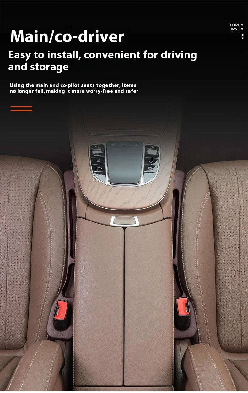 Car Seat Gap Plug and Multi‑Functional Storage Box-Red / China Mainland