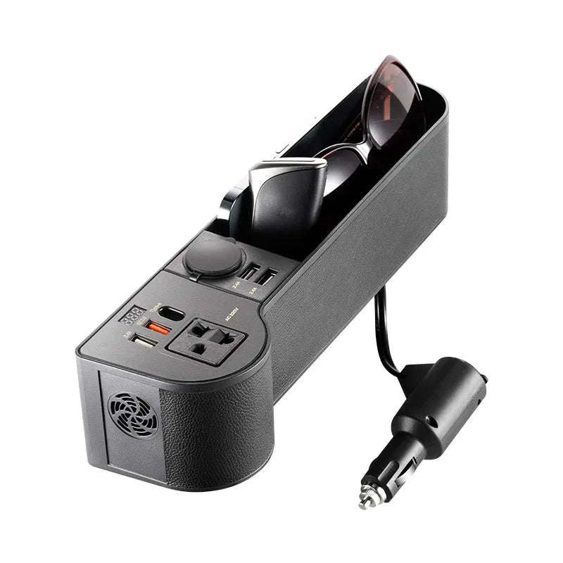Car Seat Gap Storage Box with Power Adapter-1PC