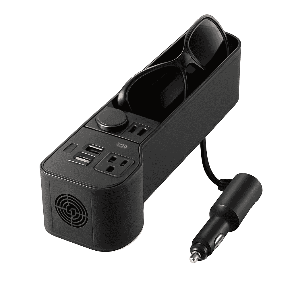 Car Seat Gap Storage Box with Power Adapter-1PC