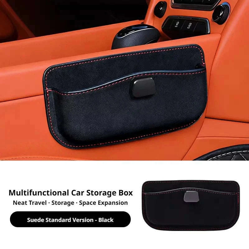 Car Seat Side Organizer with Glasses Storage-Pu leather
