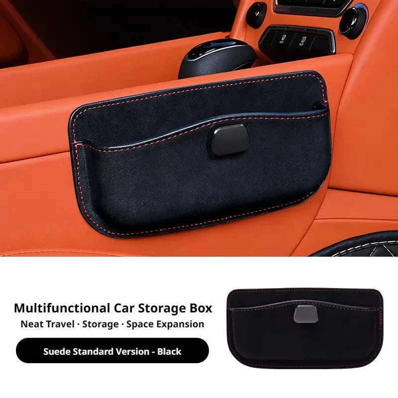 Car Seat Side Organizer with Glasses Storage-Pu leather