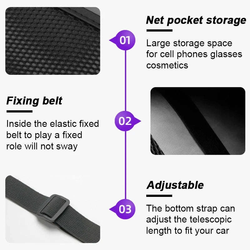 Car Seat Side Storage Bag with Tissue Holder-GRAY