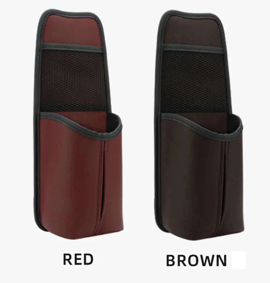 Car Seat Side Storage Bag with Tissue Holder-GRAY