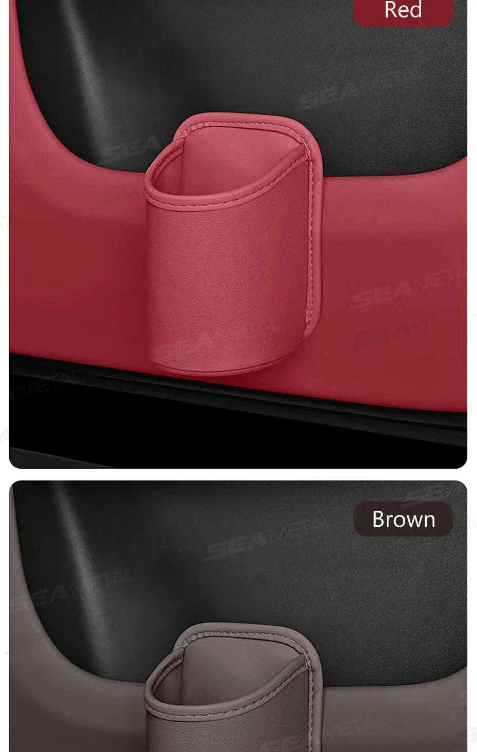 Car Side Door Cup Holder Wear-Resistant Waterproof PU Leather Drink Rack-Wine