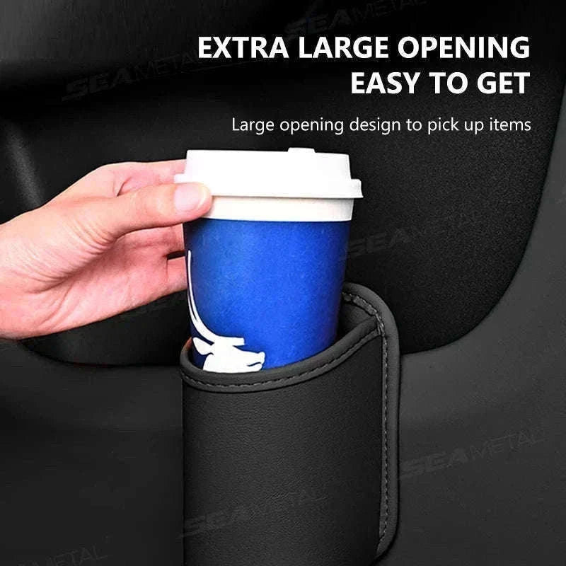 Car Side Door Cup Holder Wear-Resistant Waterproof PU Leather Drink Rack-Wine