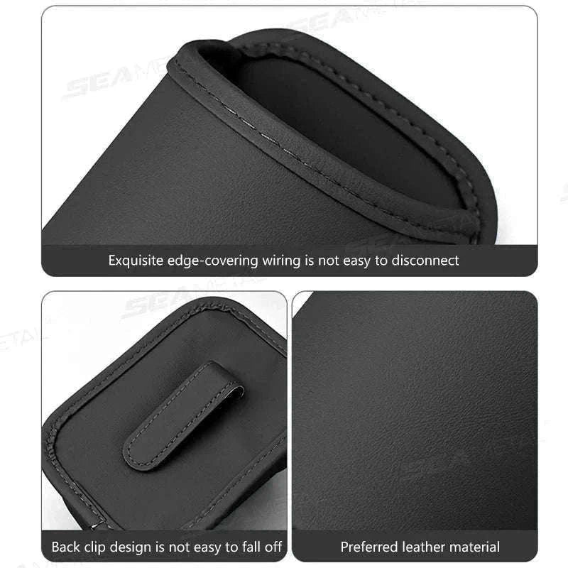 Car Side Door Cup Holder Wear-Resistant Waterproof PU Leather Drink Rack-Wine