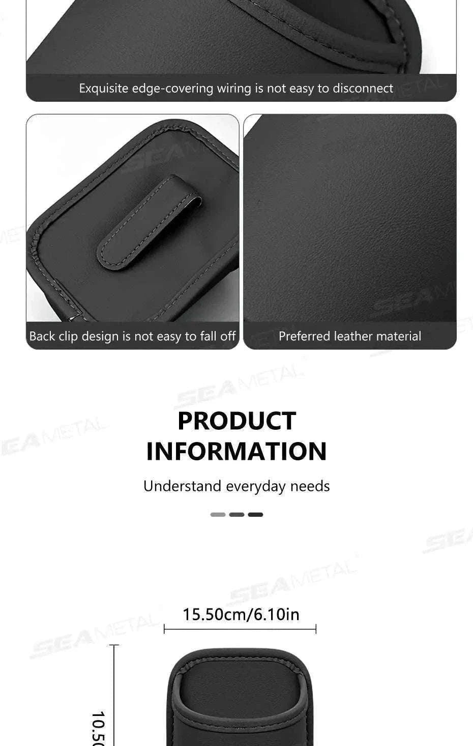 Car Side Door Cup Holder Wear-Resistant Waterproof PU Leather Drink Rack-Wine