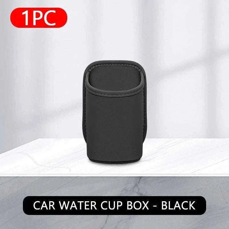 Car Side Door Cup Holder Wear-Resistant Waterproof PU Leather Drink Rack-Wine