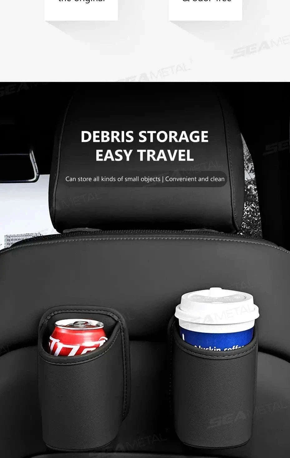 Car Side Door Cup Holder Wear-Resistant Waterproof PU Leather Drink Rack-Wine